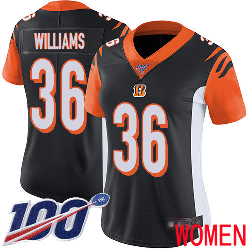 Cincinnati Bengals Limited Black Women Shawn Williams Home Jersey NFL Footballl 36 100th Season Vapor Untouchable